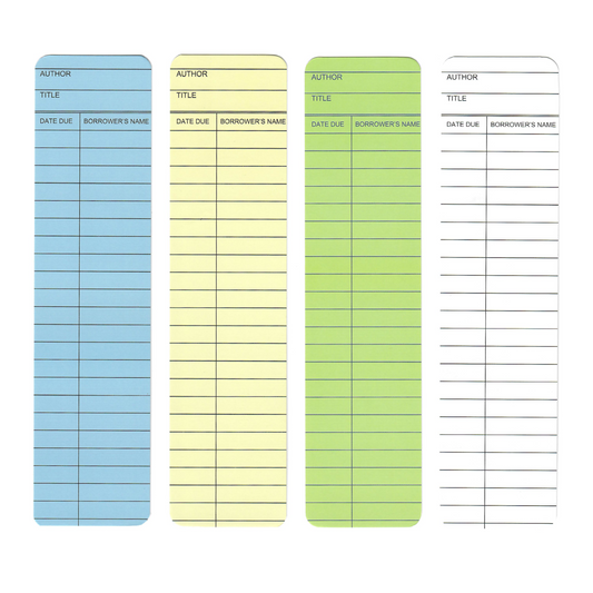 Library Checkout Bookmarks (Set of 4)
